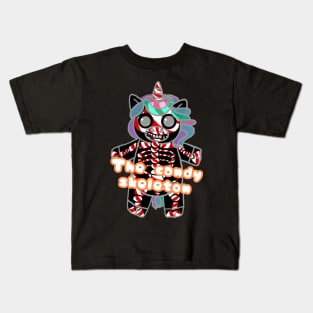Unicorn with phrase - The candy skeleton Kids T-Shirt